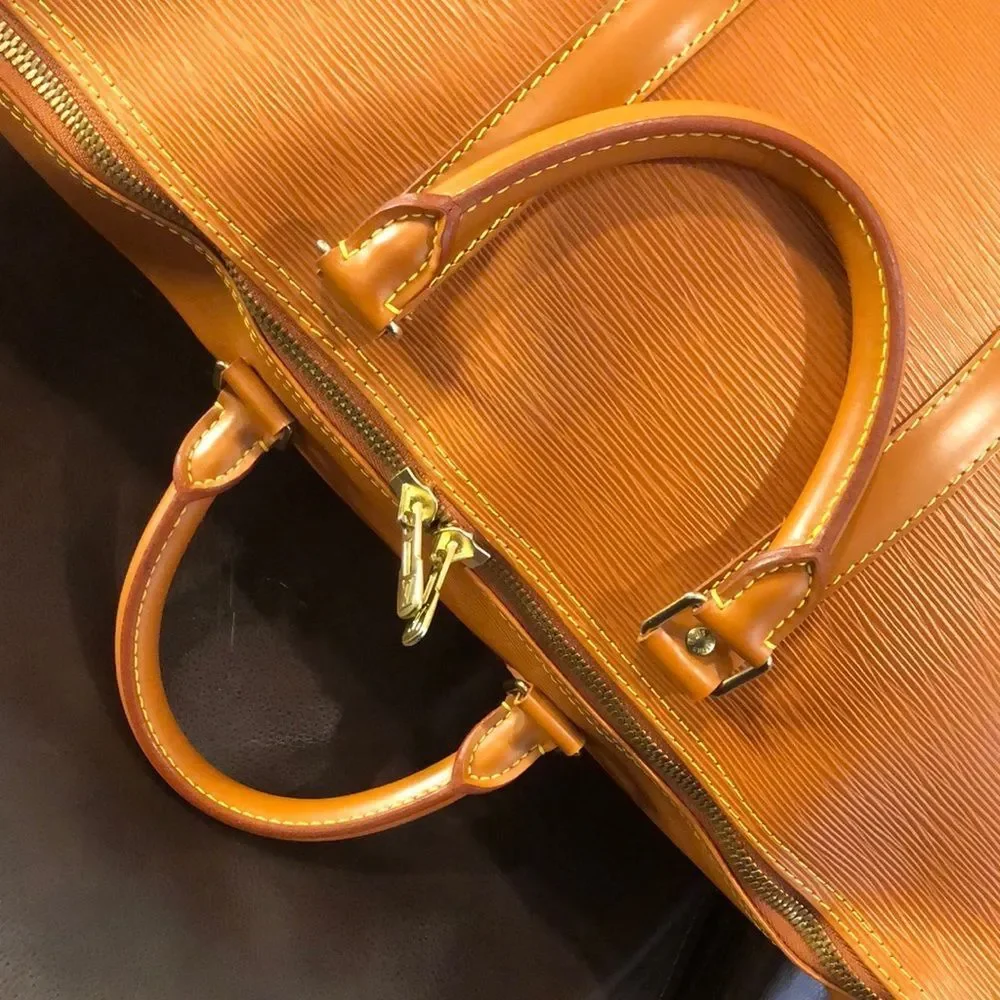 Vintage LOUIS VUITTON Cipango Gold Epi Leather Keepall LV 50 Boston Tote Bag